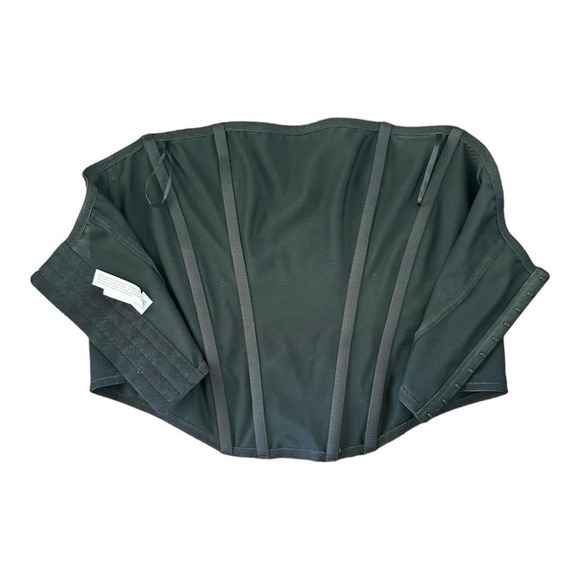 Corset Black w/ Silver glitter By Auden Intimates sexy whimsy goth grunge top - Picture 5 of 8